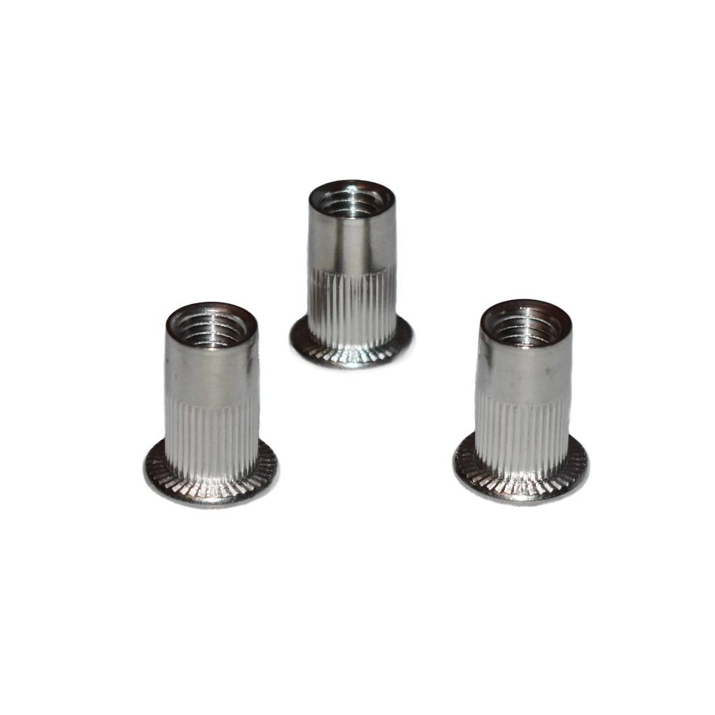 Stainless Steel Cylindrical Rivet Nut A2 M8X16. 20 Pcs. Fastening Range 1-3.5