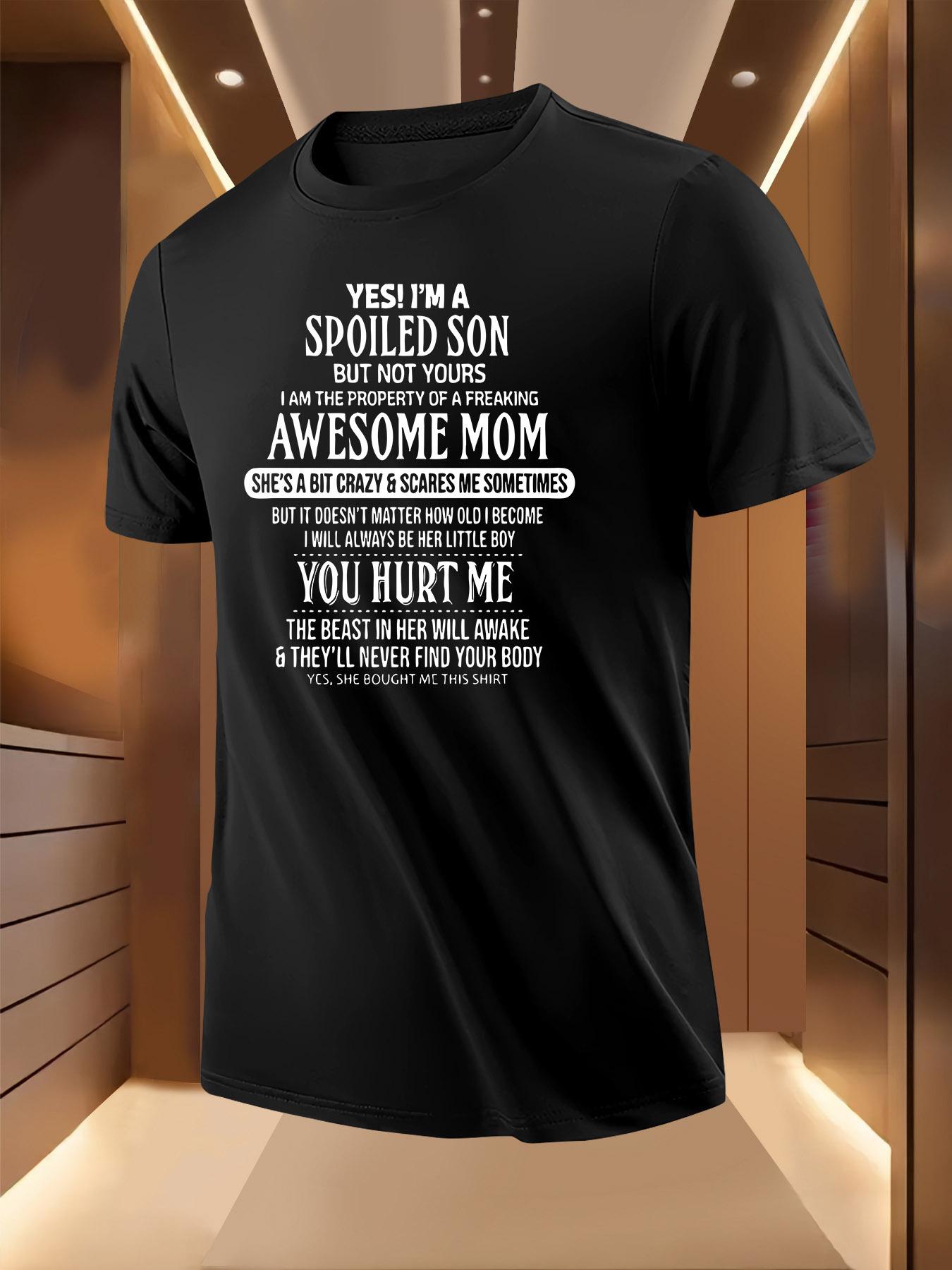 Funny Mom s Favorite Son Saying Tshirt - Light Yellow Tee... S