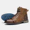 Fashion Men's Leather Boots Men Comfortable Fashion Classic Brand Boots Leather Large High-top Shoes Size 7-13 39-48