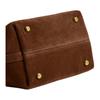 Coach Soft Empire 21 Logo Suede And Calfskin Tote Bag Small Women Handbags Brown CDZ46-B4WBR