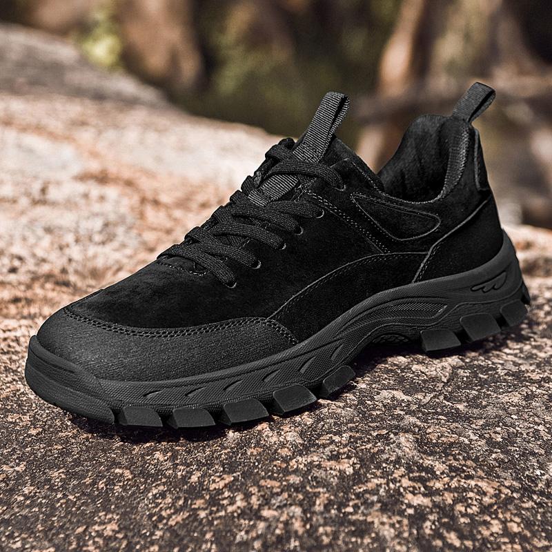 Outdoor Mens Casual Shoes Non-Slip Genuine Leather Sneakers Walking Shoes Hot-selling Male Treking Footwear Trainers