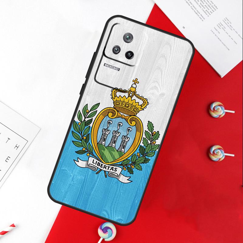 San Marino Flag Cover For Xiaomi 13T 11T 12T 14T Pro 13 14 15 Ultra POCO X7 Pro X3 X5 X6 F5 F6 M6 Pro Case