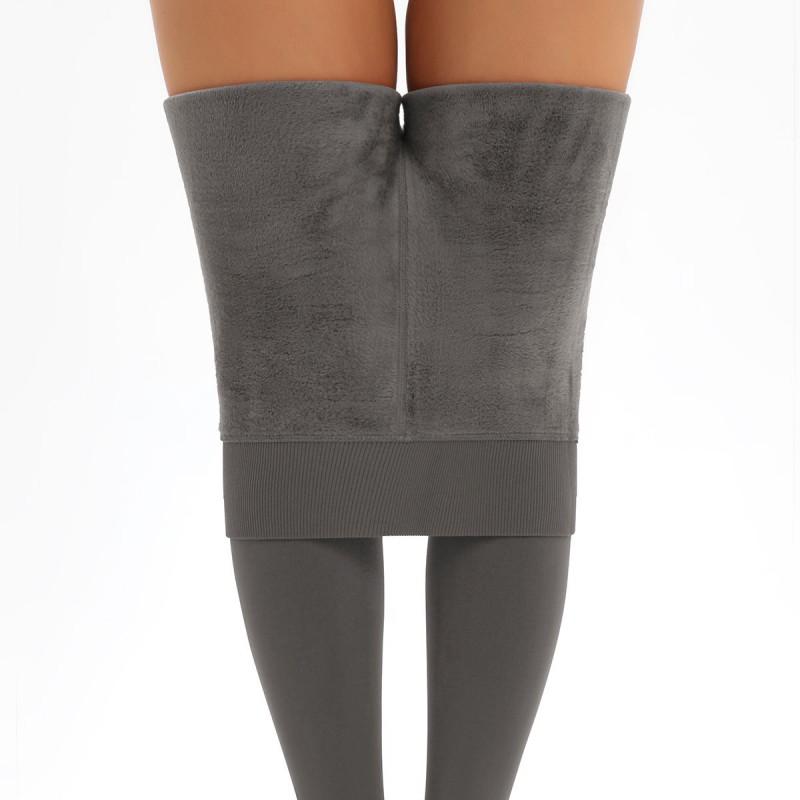 Extra Plus Size Warm Fleece Lined Leggings With Footed Bottoms Women Winter Thick Thermal Tights
