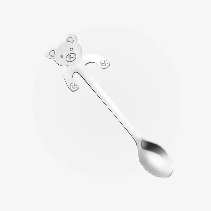 1pcs Cat Coffee Spoon Cartoon Cute Dessert Spoon Hanging Dog Mug Stirring Spoon Teaspoon Kitchen Tableware Stainless Steel