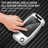 AAAJC1 Zinc Alloy Car Remote Control Key Case Cover Holder Shell Fob for Skoda FABIA Protection Key Chain Buckle Keyless Accessories