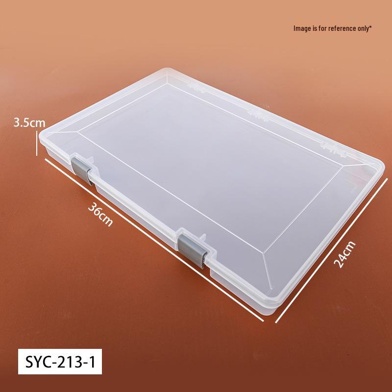 A4 Transparent Plastic Storage Box for Personnel Files and Invoices
