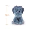 Apricot Lamb Dark Blue Triceratops Plush Toy, Soft and Cute, Fluffy Dark Blue Triceratops 23cm, Suitable for Boys and Girls