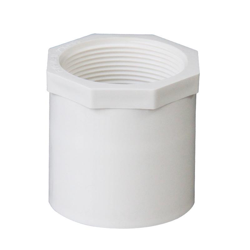PVC Female Thread Straight Through Connector (Sizes: 20-110)