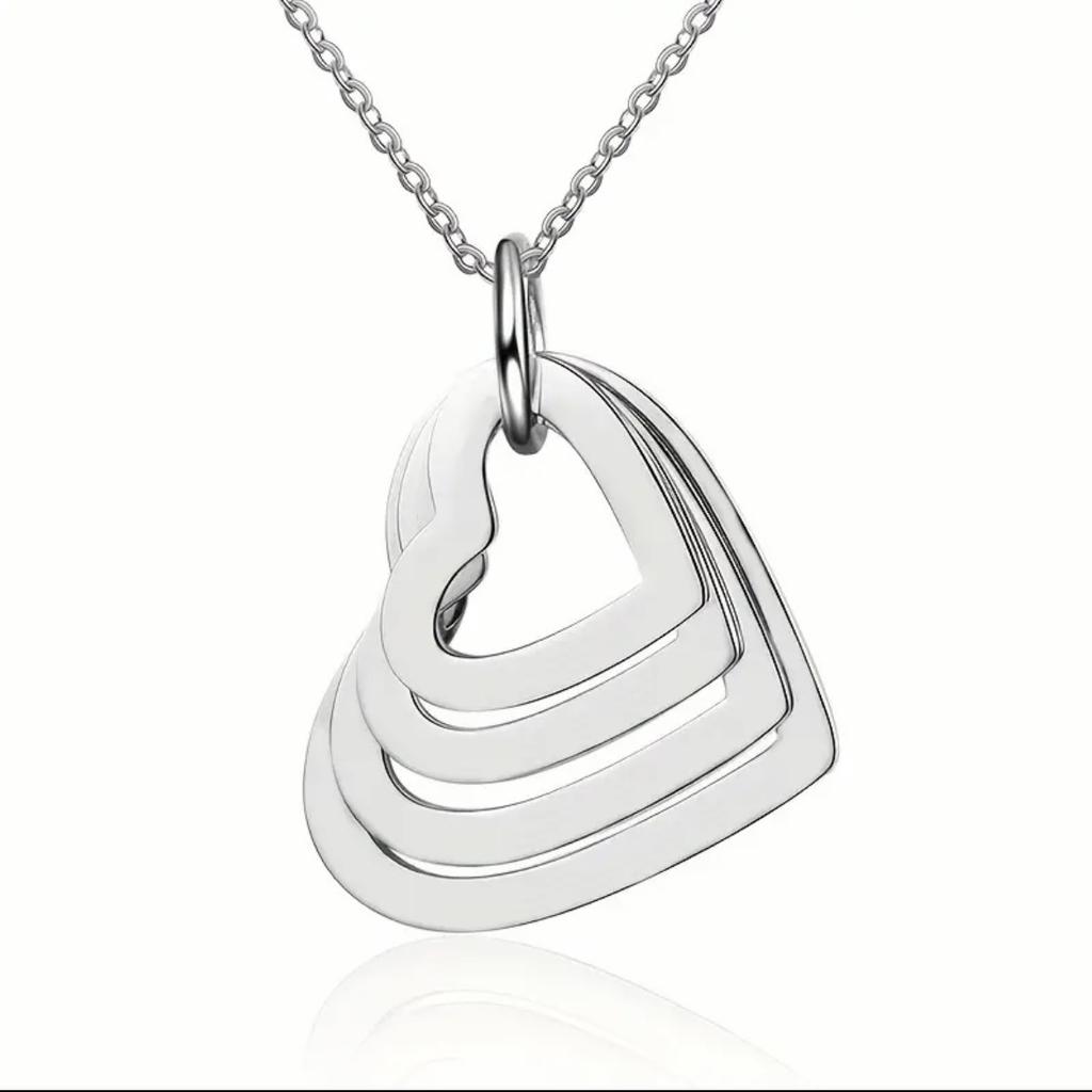 Popular Love Pendant Necklace with Engraving for European and American Couples Mother's Day Birthday Gift