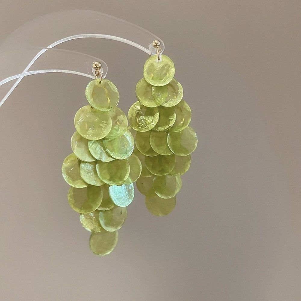 Elegant Shell Earring Bohemian Style Exaggerated Earring Temperament Tassel Drop Earring  Ladies
