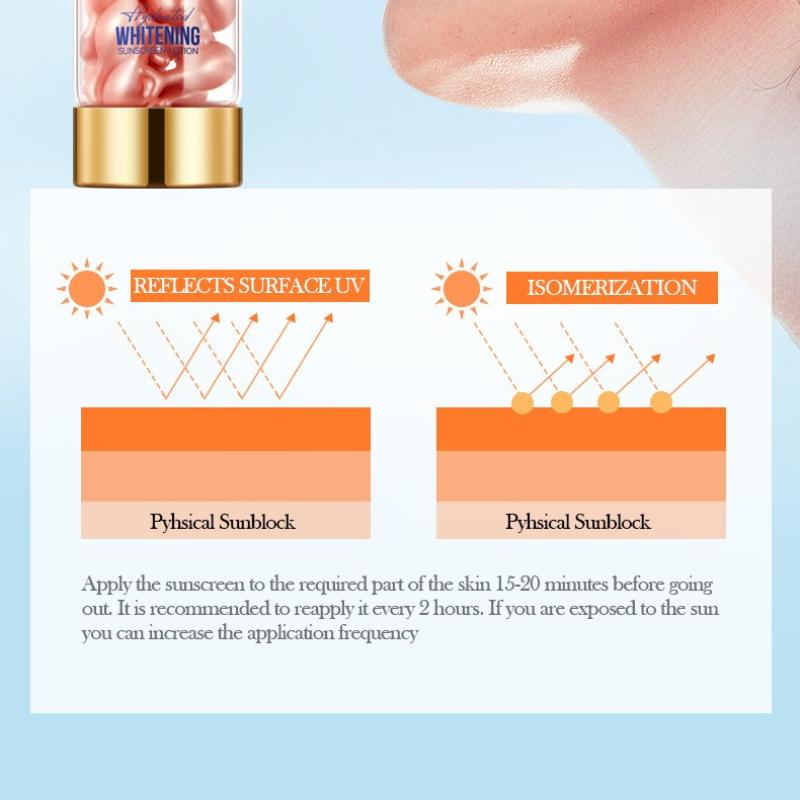 Bleekende zonnebrandcrème 0,34 g * 25 stuks Hydraterende en lichte isolerende zonnebrandcrème fabrikant