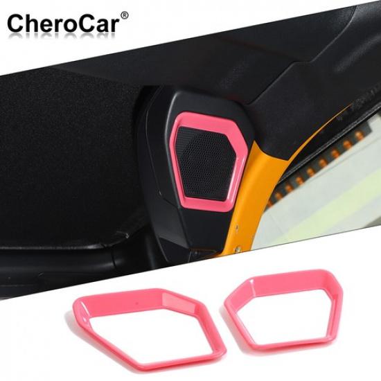 2x Pink Rear Trunk Speaker Trim Cover Accessories Parts For Bronco -2025