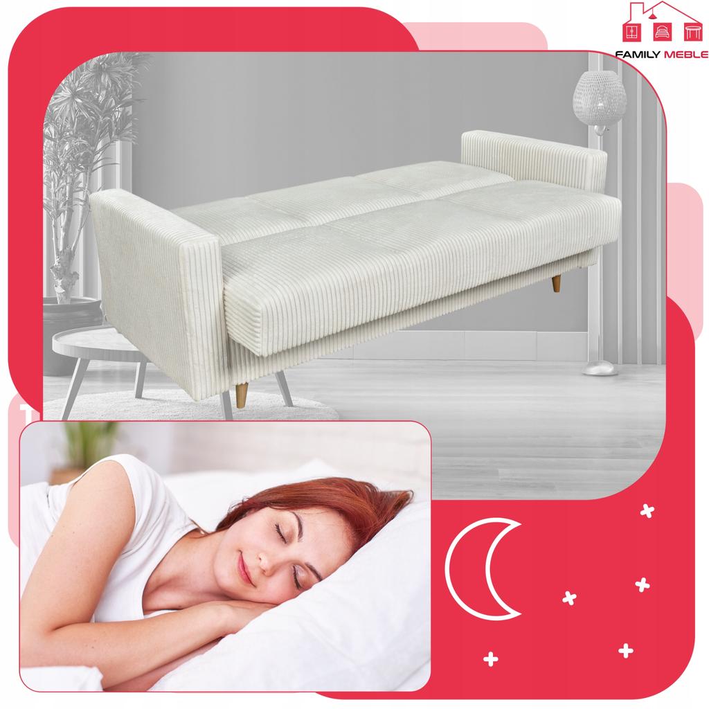 Zestaw mebli wypoczynkowy Rene wersalka kanapa fotele Bonell Family Meble