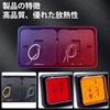 Aoling LED Square Trailer Truck Tail Lamp 24V Bicolor Truck Tail Light Yellow Red