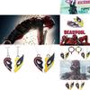 Deadpool Wolverine Best Friends Heart Geometric Alloy Necklace Red Yellow Cartoon Gift
