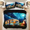 3pcs Truck Under Starry Sky 3D Printed Bedding Set Cozy Soft Duvet Cover King Queen Twin Size Birthday Gift Bedroom Decoration