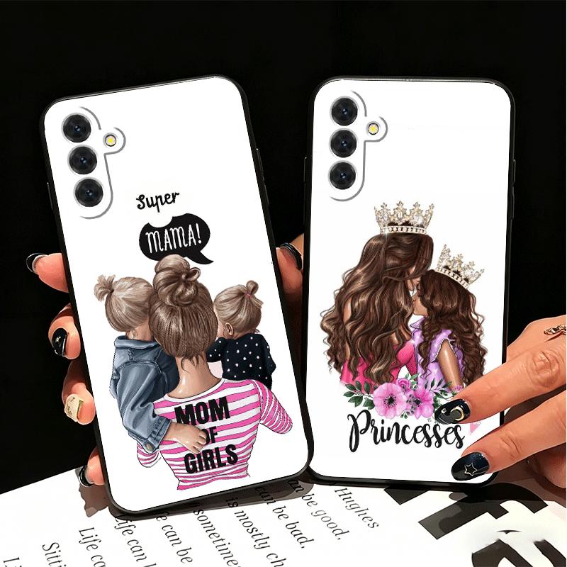 Baby Mom Girls Soft Phone Case for Samsung A17 A37 A57 A16 A26 A36 A56 A15 A25 A35 A55 A14 A24 A34 A54 A13 A23 A33 A53 A52 A12