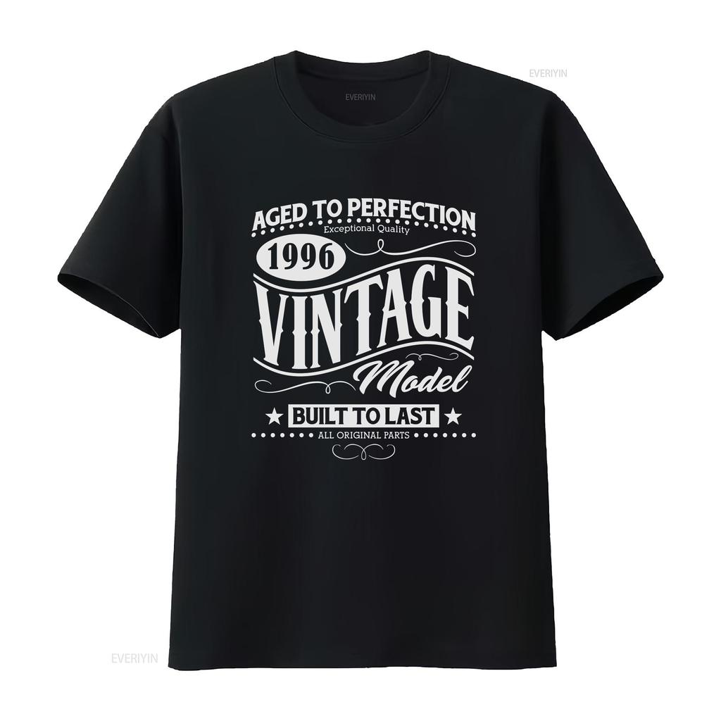 1996 Vintage Model Born In Birth Year Date Funny Age Unisexs Wounisexs T Shirt Vintage Washed Comfortable Slightly Unisex Fashion