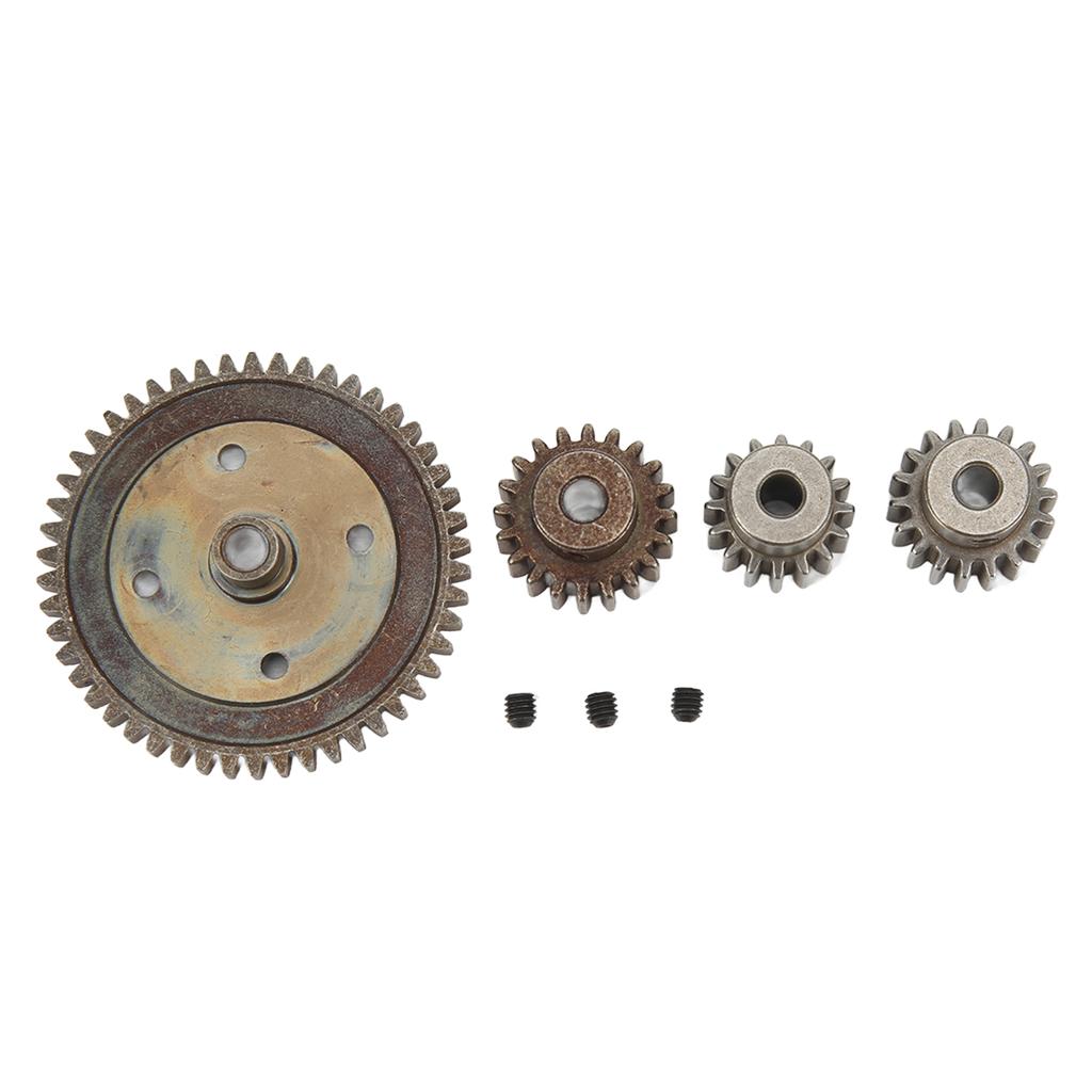 RC Car Gear Set 50T Metal Main Gear and 21T 19T 17T Pinion RC Replacement Gear Combo for Arrma Typhon 1 8 RC Cars