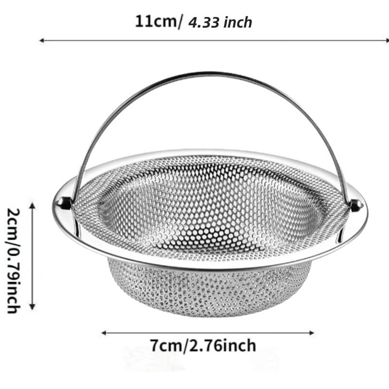 Kitchen Sink Filter Stainless Steel Garbage Food Residue Hair Catcher Sewer Mesh Strainers Bathroom Drain Hole Filter Trap