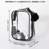 Stuffed Animal Storage Pouch, Colorful, Mini Bag, Dustproof, for Going Out, Transparent, with Pom-pom Ball (white)