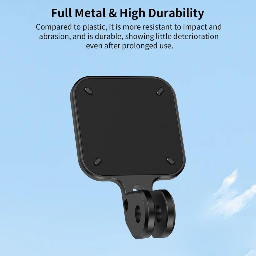Quick Mounting Magnetic Base Aluminum Alloy Magnets Expansion Adapter with 2 Prong Adapter Fit for Insta360 GO Ultra