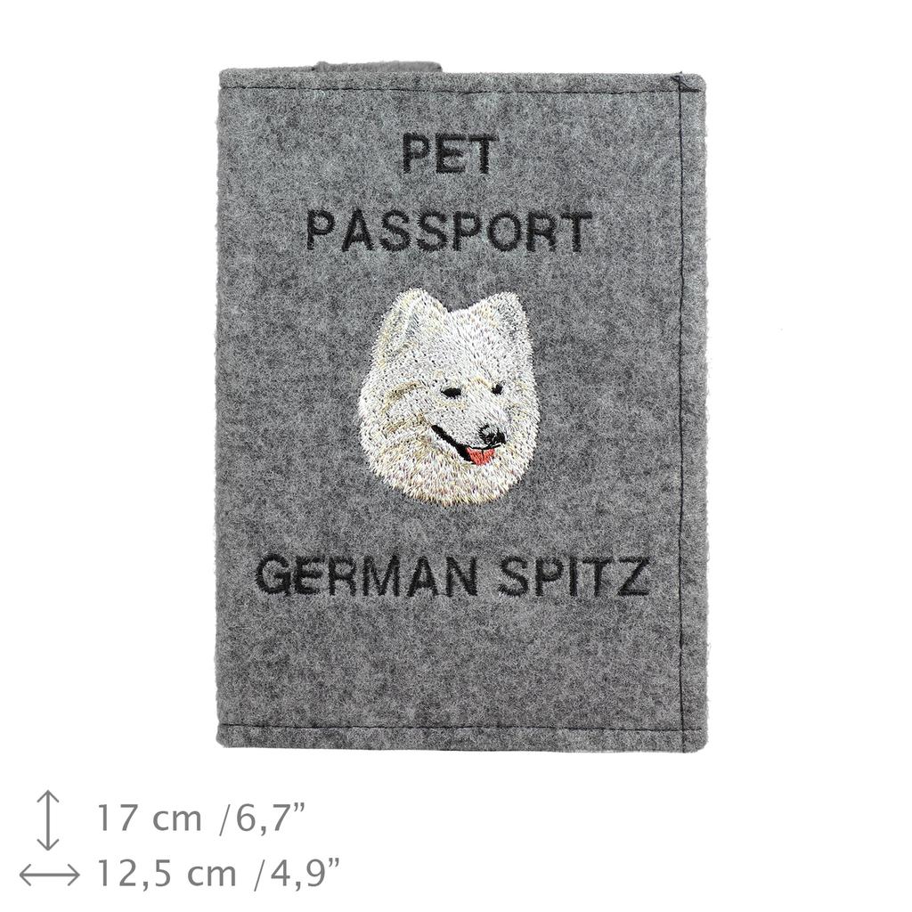 Deutscher Spitz - Dog passport case, document case, gift for the traveller from the Art-Dog brand