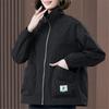 Women Spring Autumn Plus Size Trench Coat Outerwear Middle-aged Mother Relaxed Baseball Jacket