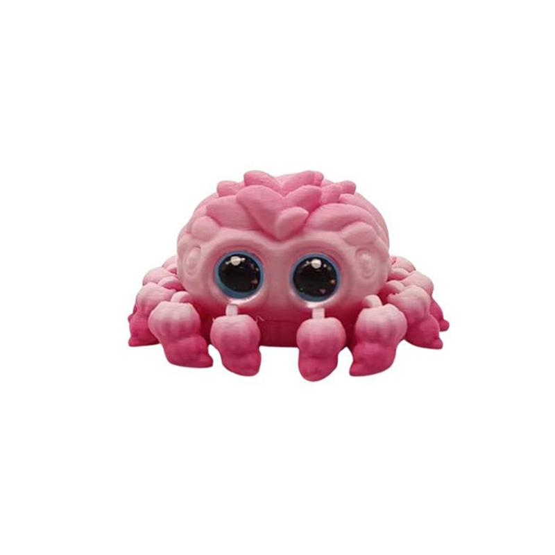 Cute Biomimetic 3D Printed Spider Decoration Movable Joints Animal Figurine for Home Bedroom Shelf Desk Ornament Gift