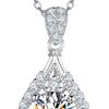 Sparkling Drop Pendant Necklace Women Cubic Zirconia Necklace Elegant Wedding Necklace