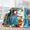 Merry Christmas Snowman Customize Your Name Blanket Lightweight Personalized Blanket Soft Warm Cozy Great for Nap Bedding Seaside Chair All-Season Use