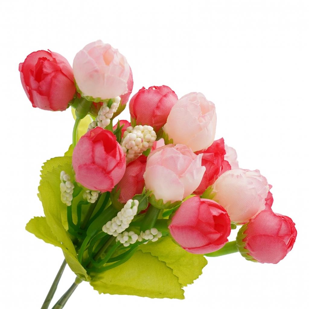 Artificial Rose Small Bud Christmas Decorations Heads