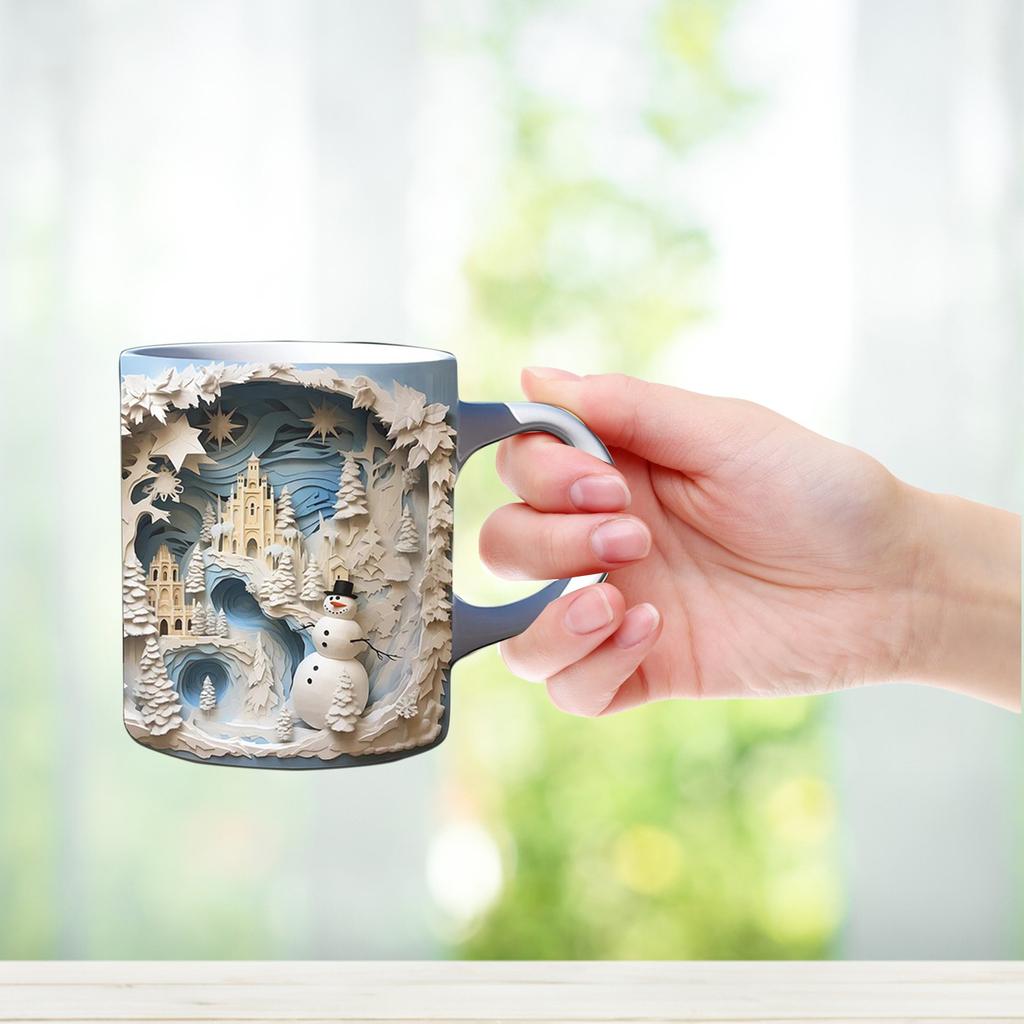 New Ceramic 3D Bookshelf Mug Mug Creative Space Design Multi-Use