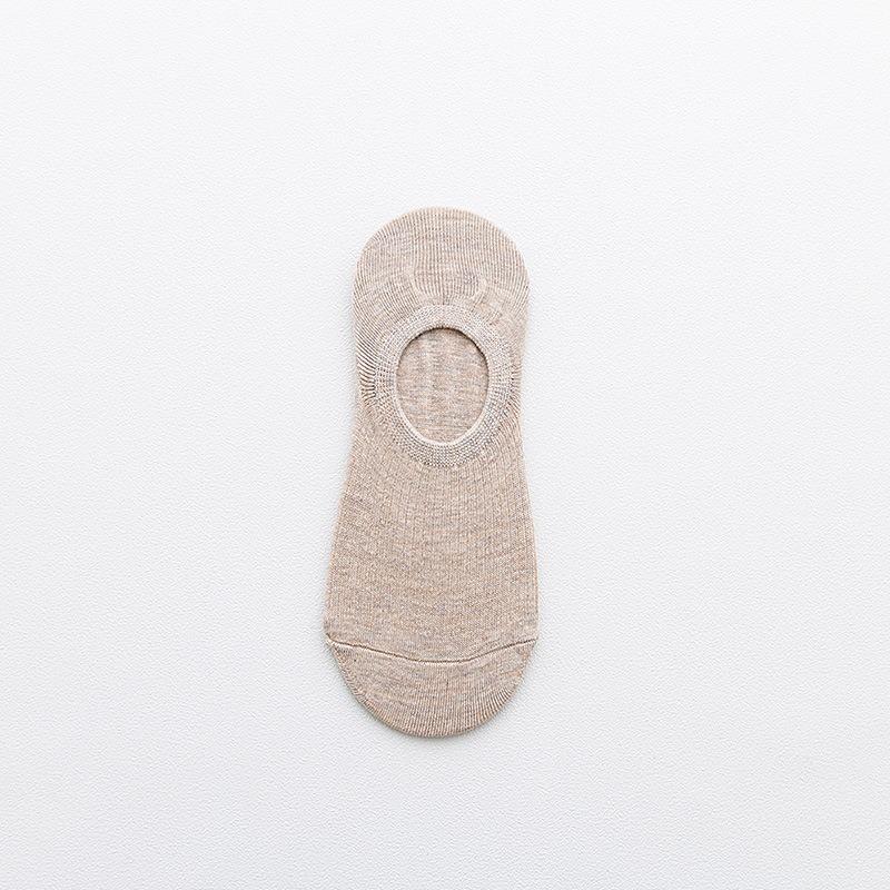 Female Spring and Summer Thin New Color Cotton Silicone Non Slip Shallow Mouth Do Not Fall with Invisible Socks