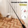1.8m Extra Long Telescopic Cat Teaser Stick High Elasticity Flexibility Cat Fishing Rod Relieve Boredom