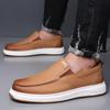 New Arrival Fashion Men's Black Brown Leather Thick-soled Casual Shoes Male Brand Designer Business Party Dress Footwear