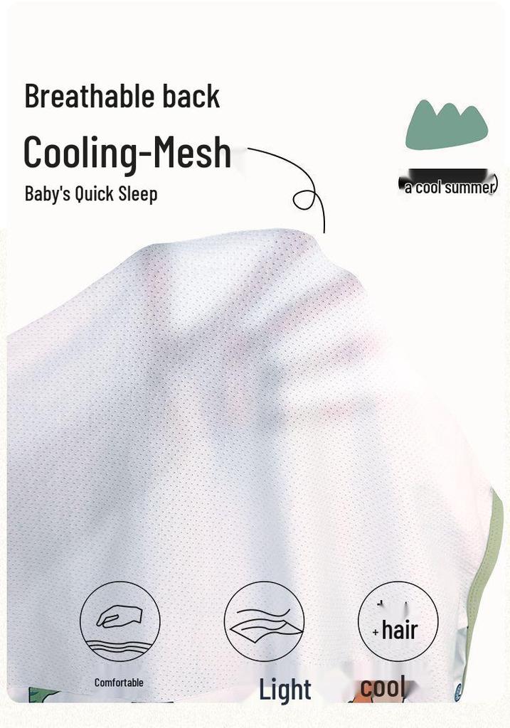 Lightweight Pure Cotton Short Sleeve Baby Sleeping Bag - Anti-kick, Breathable One-piece Pajamas & Crawling Romper for Home Wear