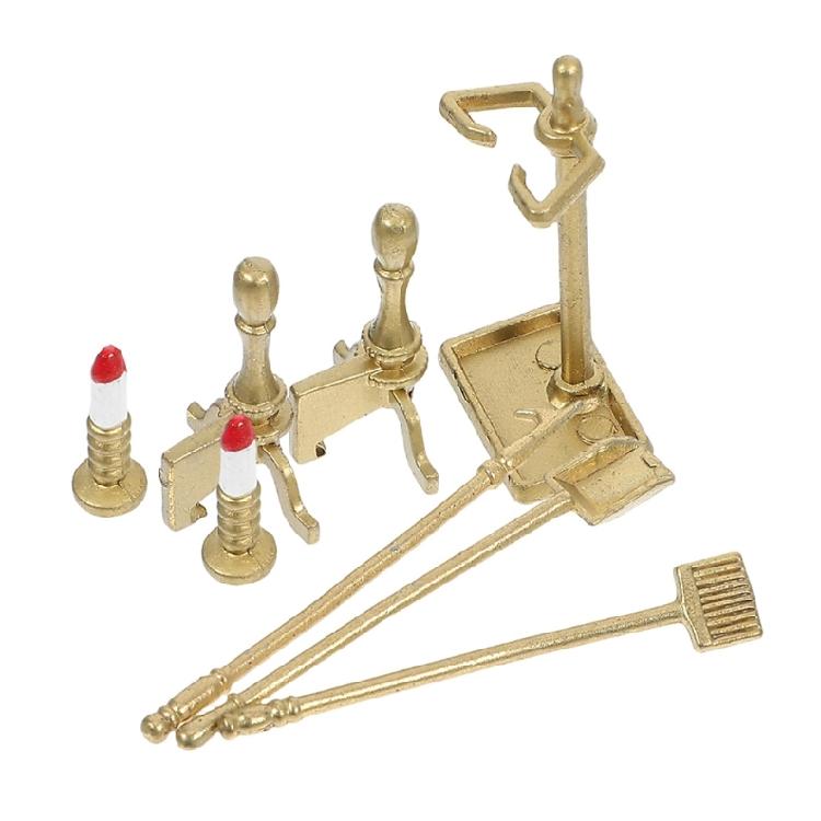 Realistic Fireplaces Miniature Display Shovel Role Play and Display for Dollhouses Enthusiasts, 1/12 Scale Home Scene