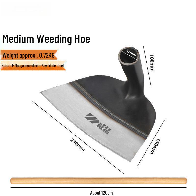 Efficient Weeding Hoe & Soil Digger - Welded, Wide, Durable Garden Tool