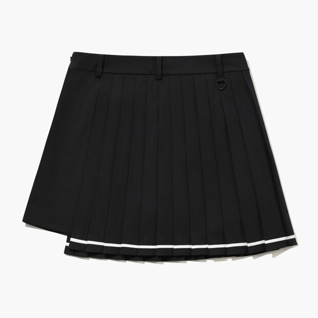 LECOQ GOLF Women'S Pleated Wrap Skirt _Blck Gr222Lsk41