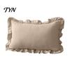 Federe Minimaliste Moderne per Cuscini, Copricuscino Ruffle, Fodera a Quadri in Cotone con Bordo Arricciato, 18x18 Pollici Accessori per la Casa del Soggiorno 20x12