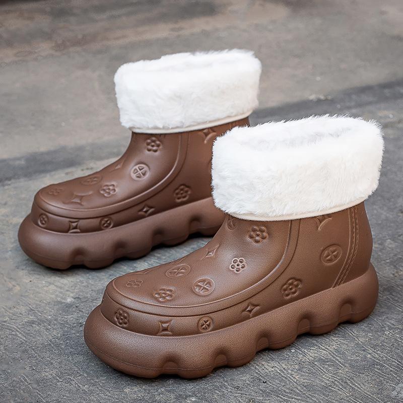 Platform Rain Shoes Women's Waterproof and Non-slip New Spring Fashion Outer Wear Water Shoes Women's Medium Rain Boots