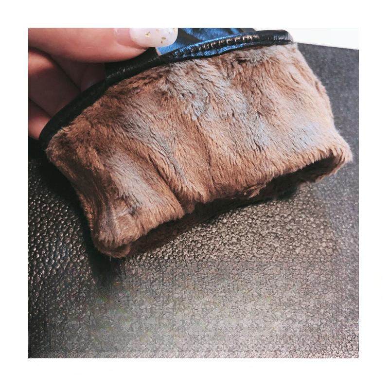 Sheepskin Warm Gloves for Men In Autumn and Winter Plus Velvet Thickened Cold-proof Driving Outdoor Riding Motorcycle Touch Screen Gloves
