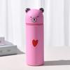 Cartoon Bear Kawaii Canvas Fabric Pencil Case Soft Silicone Zipper Pen Holder Students Convenient Exam Stationery Storage U+