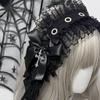 Y2k Lolita Wings Lace Headband Spicy Girl Ruffled Hairband Creative Lolita Hair Clip  Girls