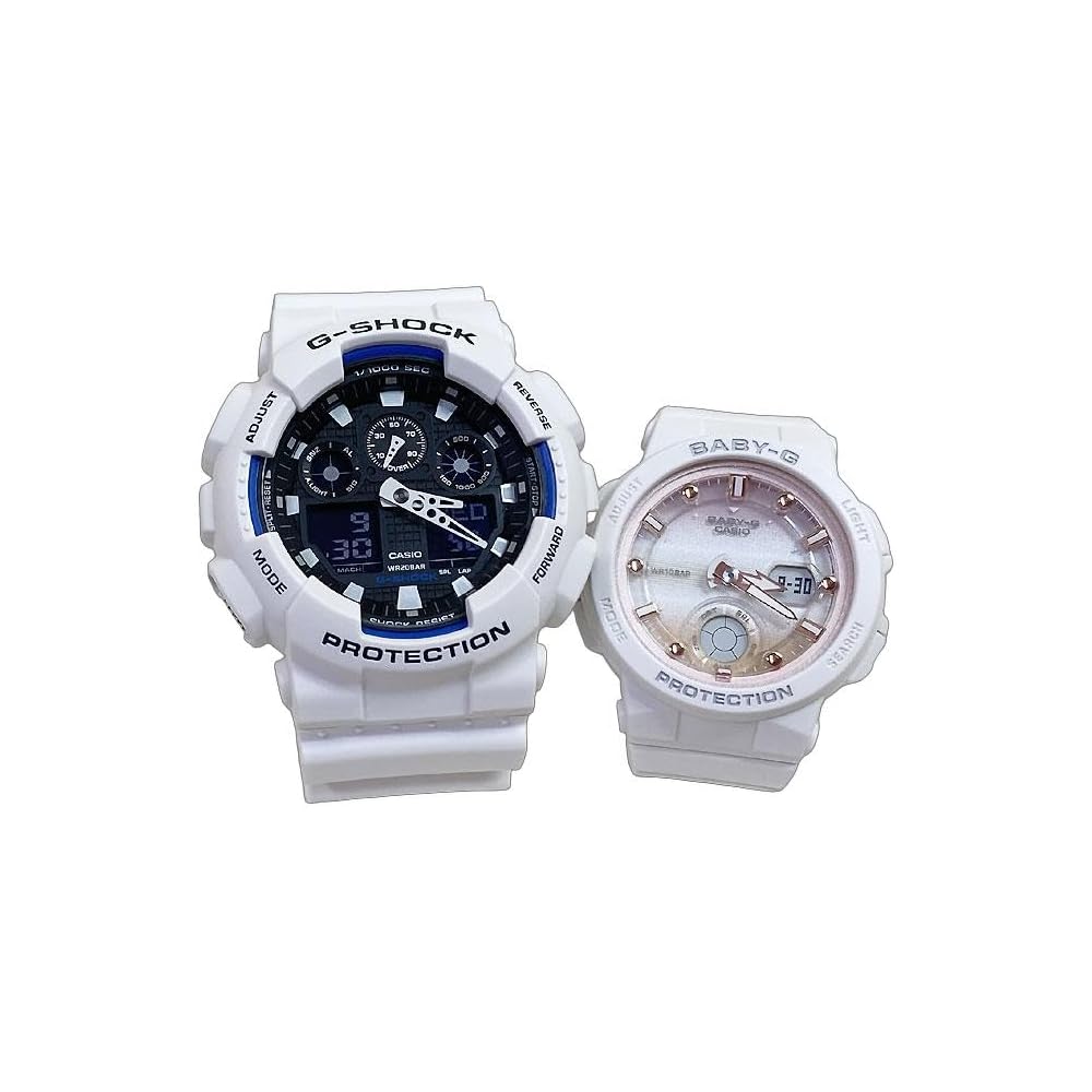 Набор кварцевых аналогово-цифровых часов Casio G-Shock Baby-G с кейсом GA-100B-7AJF BGA-250-7A2JF