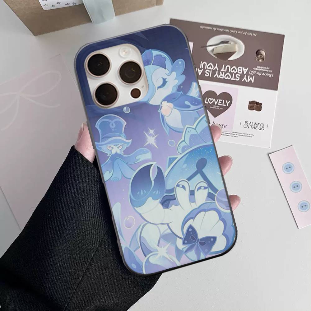 Genshin Impact Furina Phone Case For iPhone 17 16 15 14 Plus 11 12 13 Pro Max Shockproof Protection Soft Back Cover