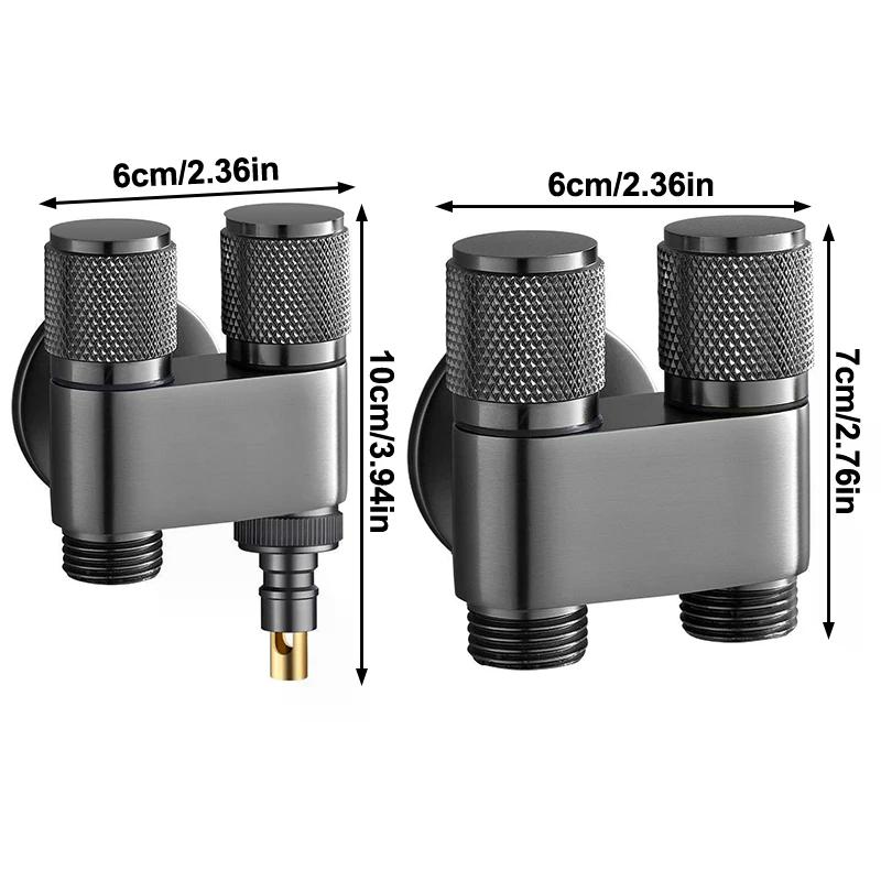 Stainless Steel One-point Two-water Angle Valve One-inlet Two-outlet Water Diverter Valve Independent Control Corner Valve