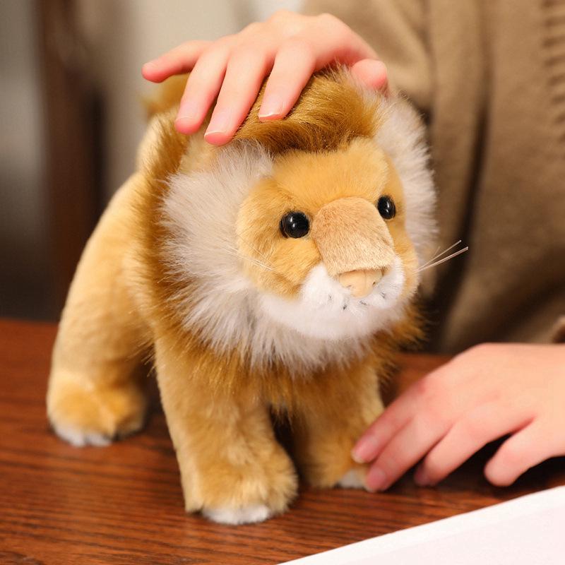 White Lion King Plush Toy - Cute Zoo Stuffed Animal Doll Birthday Gift