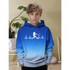Trendiges Streetwear-Kapuzensweatshirt für Kinder mit Aufdruck, geeignet für den täglichen lässigen Gebrauch für Jungen und Mädchen.